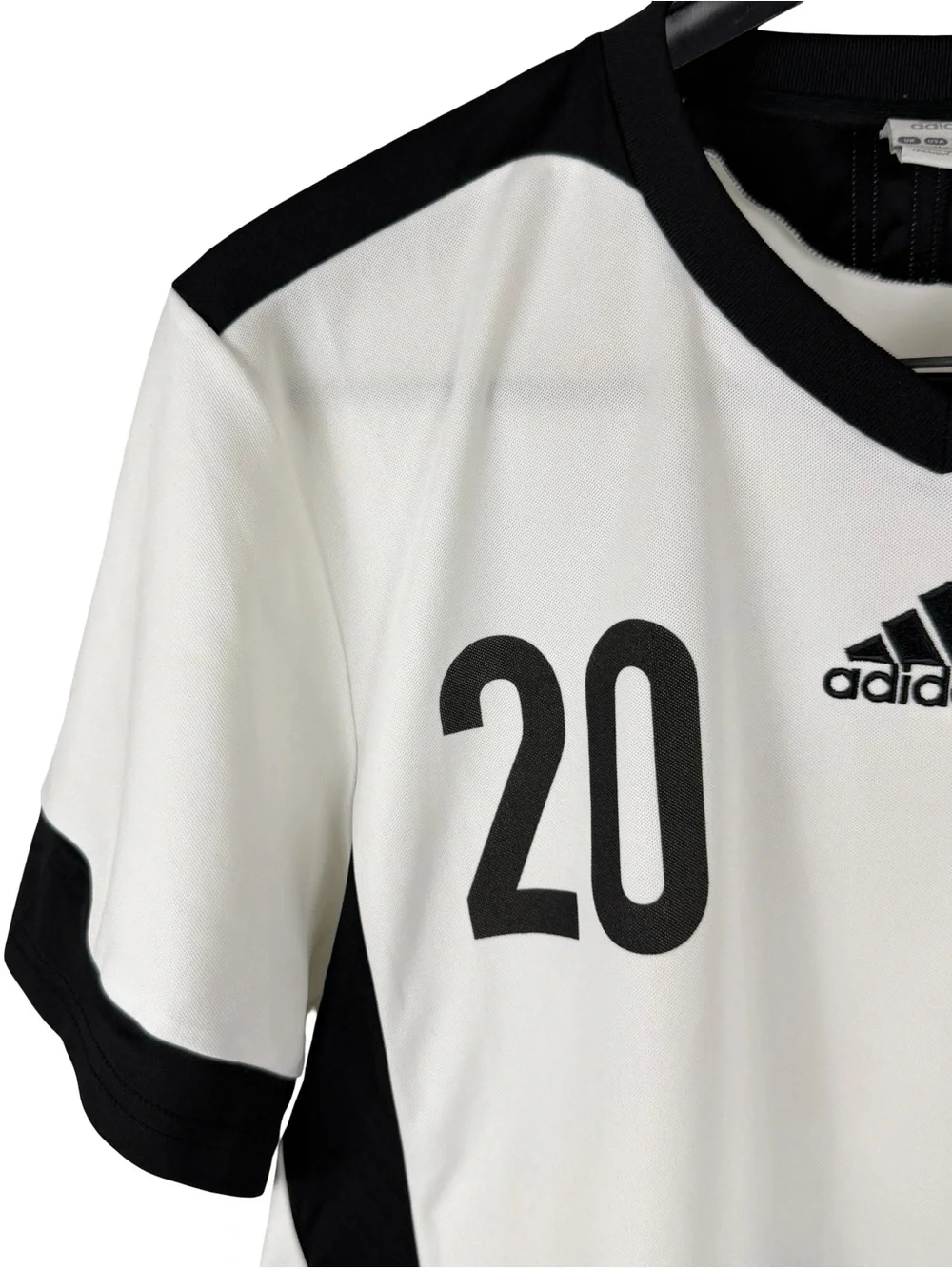 Mens Adidas Clutch Climalite Athletic Soccer Futbol White Jersey Size M